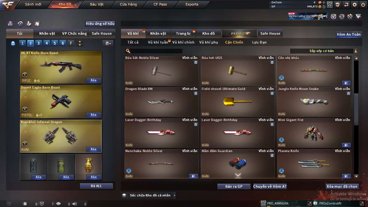 shop acc cf uy tin gia re